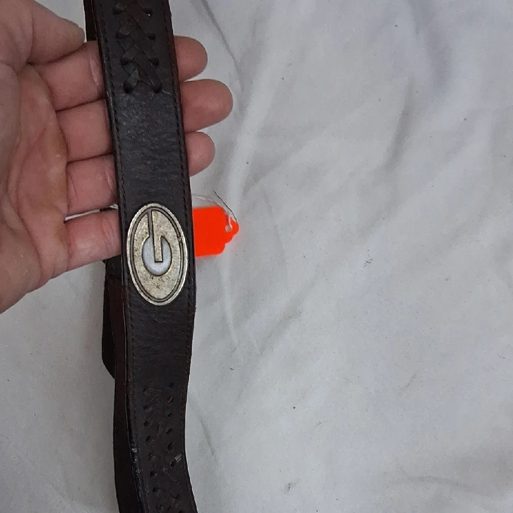 Kids Brown Leather Belt with Silver Buckle